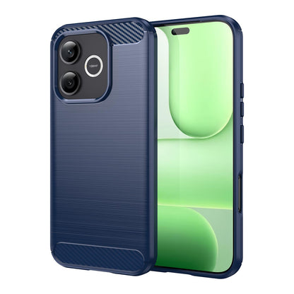 Honor 600 Lite Global Carbon Fibre Brushed Texture TPU Protective Phone Case Shockproof Slim Cover