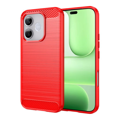 Honor 600 Lite Global Carbon Fibre Brushed Texture TPU Protective Phone Case Shockproof Slim Cover