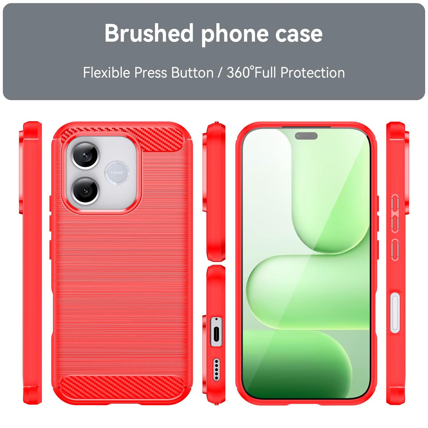 Honor 600 Lite Global Carbon Fibre Brushed Texture TPU Protective Phone Case Shockproof Slim Cover