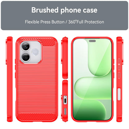 Honor 600 Lite Global Carbon Fibre Brushed Texture TPU Protective Phone Case Shockproof Slim Cover