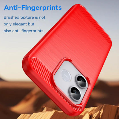 Honor 600 Lite Global Carbon Fibre Brushed Texture TPU Protective Phone Case Shockproof Slim Cover