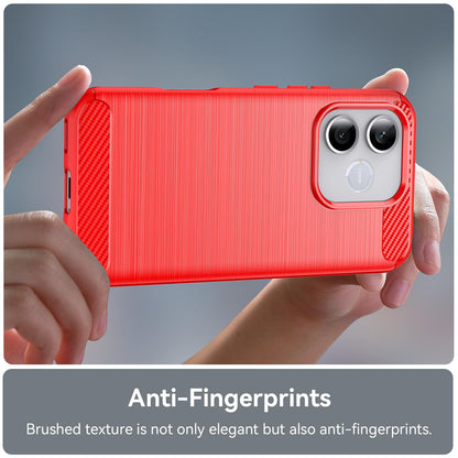 Honor 600 Lite Global Carbon Fibre Brushed Texture TPU Protective Phone Case Shockproof Slim Cover