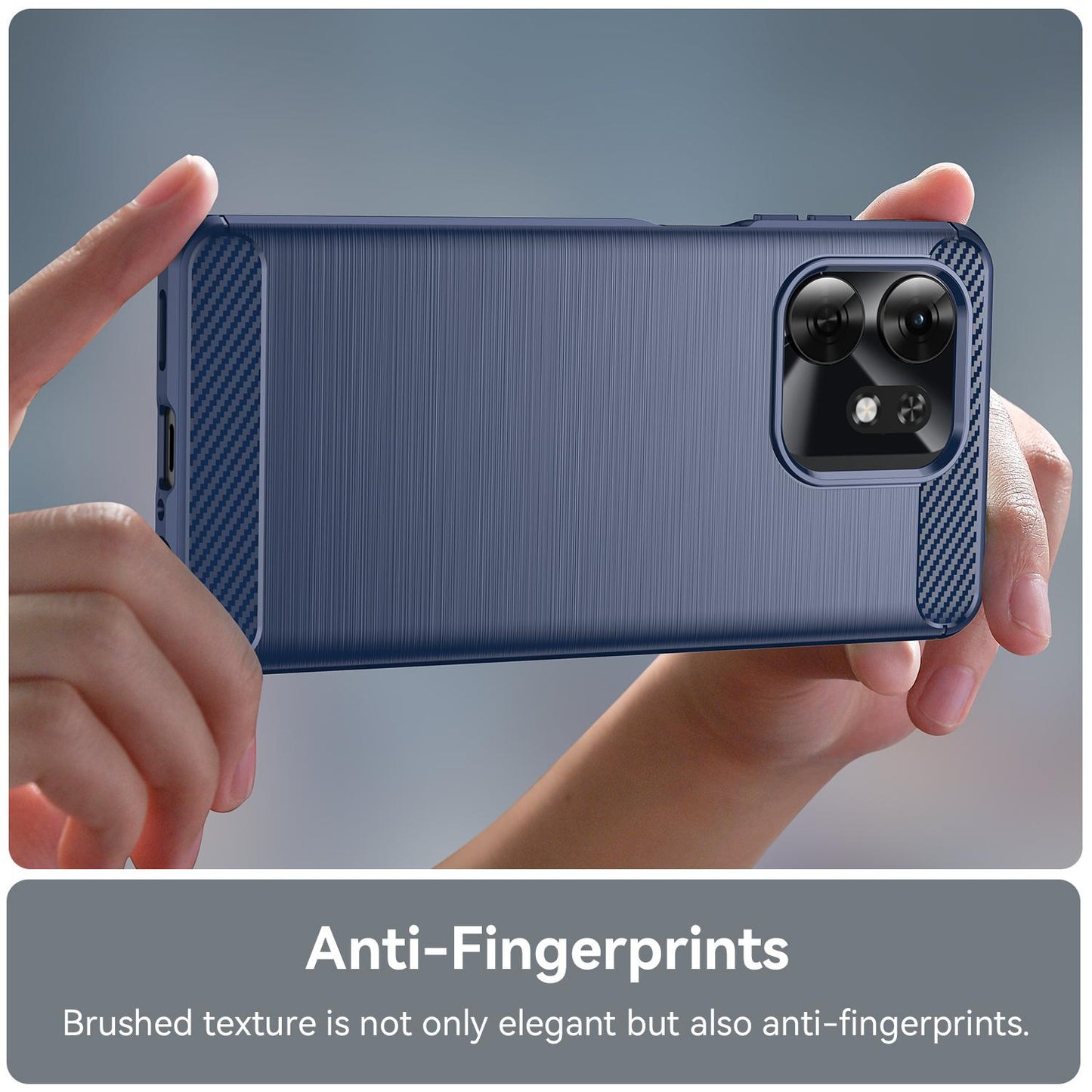 Honor X6d 5G Carbon Fibre Brushed Texture TPU Protective Phone Case Shockproof Slim Cover