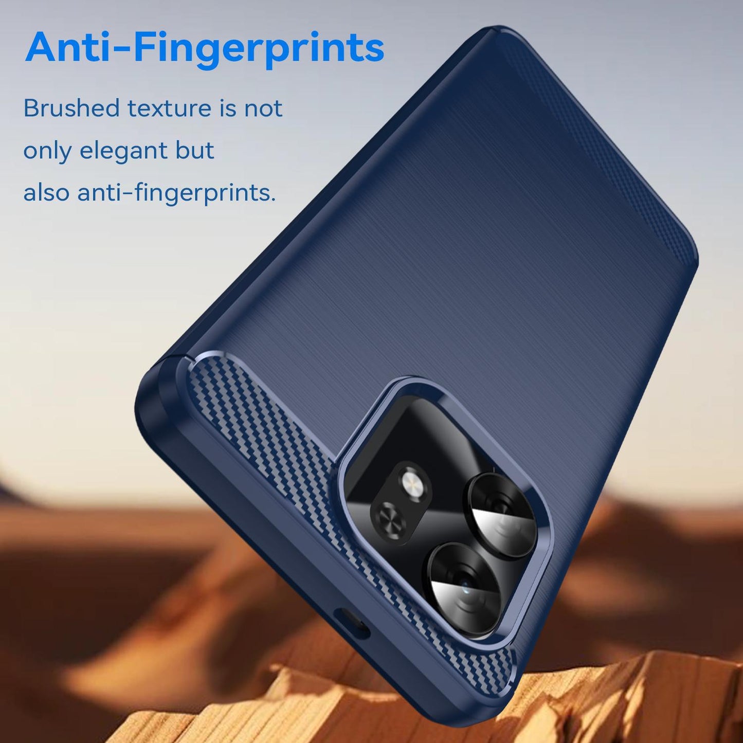 Honor Play 60A 5G Carbon Fibre Brushed Texture TPU Protective Phone Case Shockproof Slim Cover