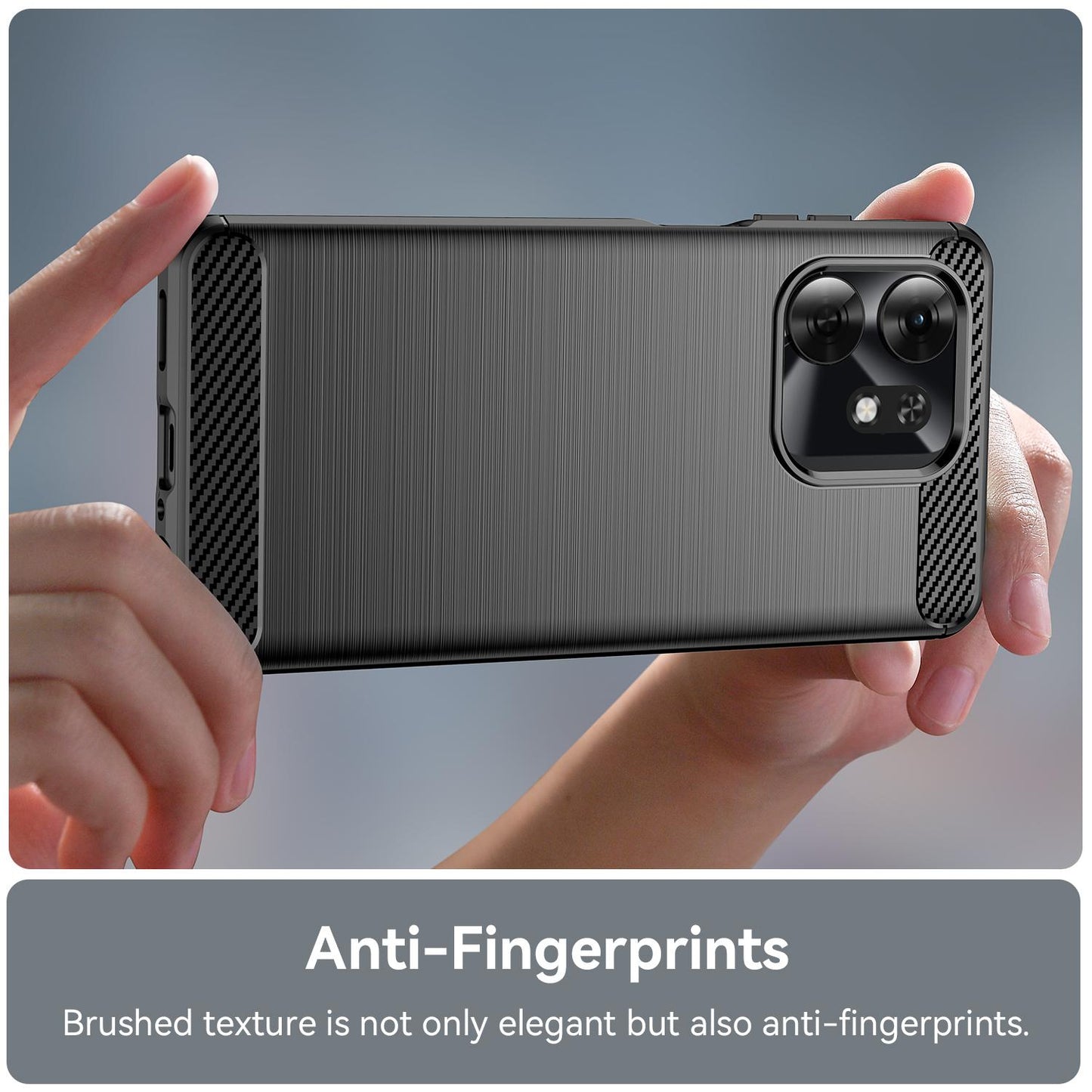 Honor Play10A 4G Carbon Fibre Brushed Texture TPU Protective Phone Case Shockproof Slim Cover