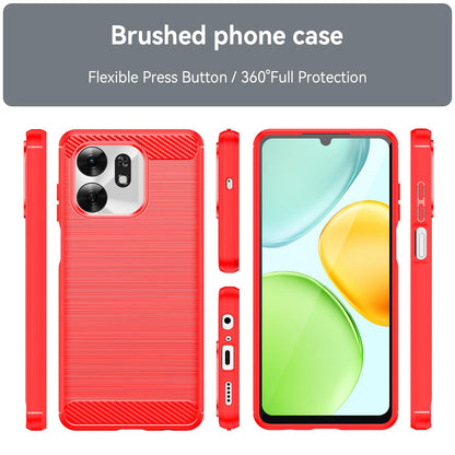 Honor Play10A 4G Carbon Fibre Brushed Texture TPU Protective Phone Case Shockproof Slim Cover