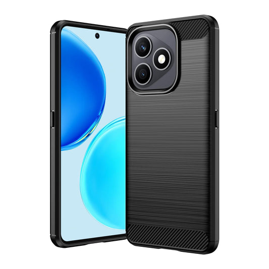 Honor X8d 4G Carbon Fiber Brushed Texture TPU Protective Phone Case Shockproof Slim Cover