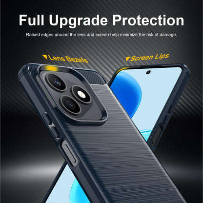 Honor X8d 4G Carbon Fibre Brushed Texture TPU Protective Phone Case Shockproof Slim Cover