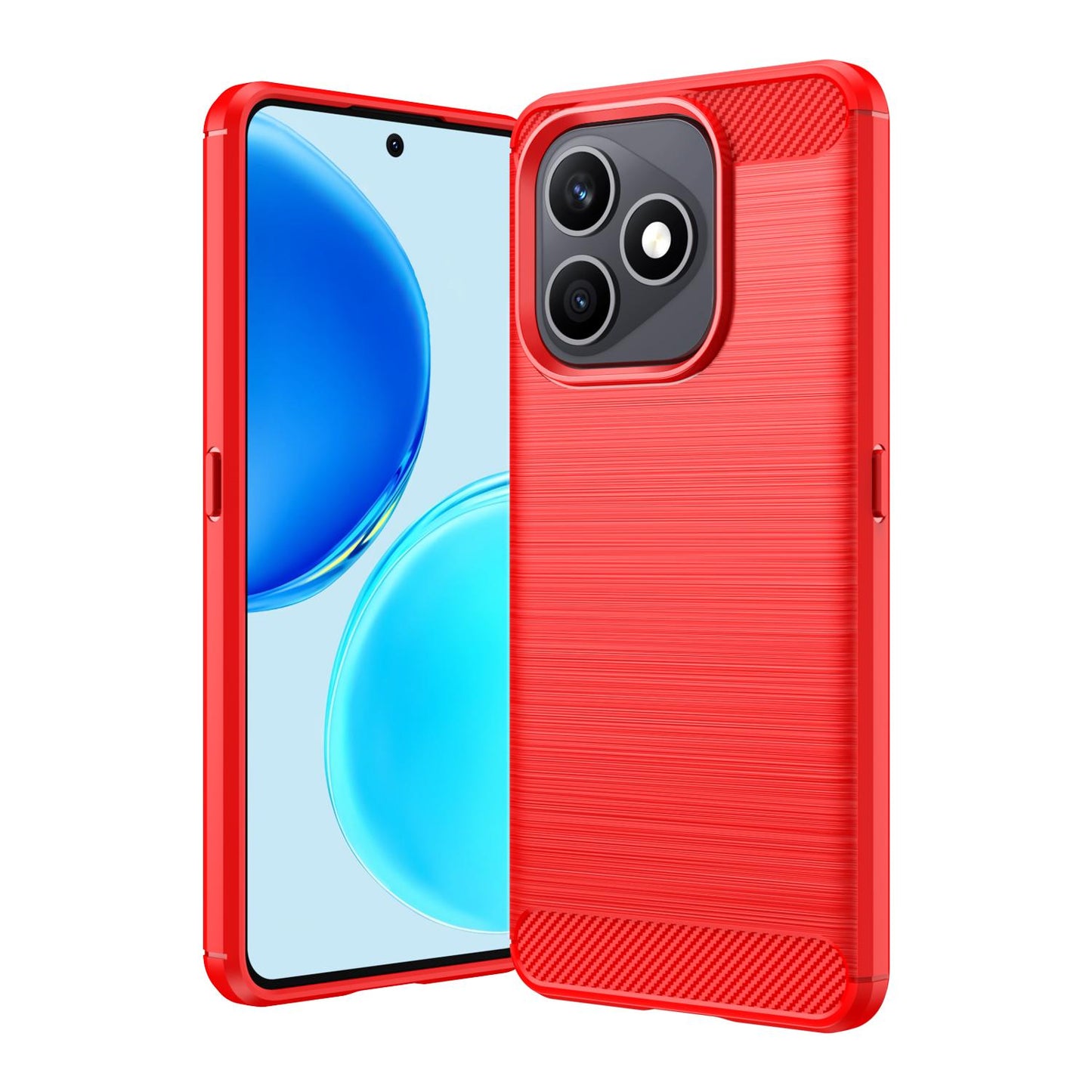 Honor X8d 4G Carbon Fiber Brushed Texture TPU Protective Phone Case Shockproof Slim Cover