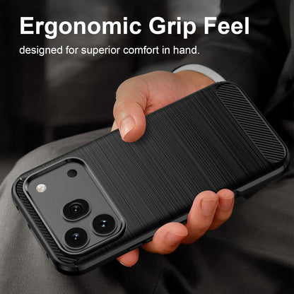 Honor 600 Global Carbon Fibre Brushed Texture TPU Protective Phone Case Shockproof Slim Cover
