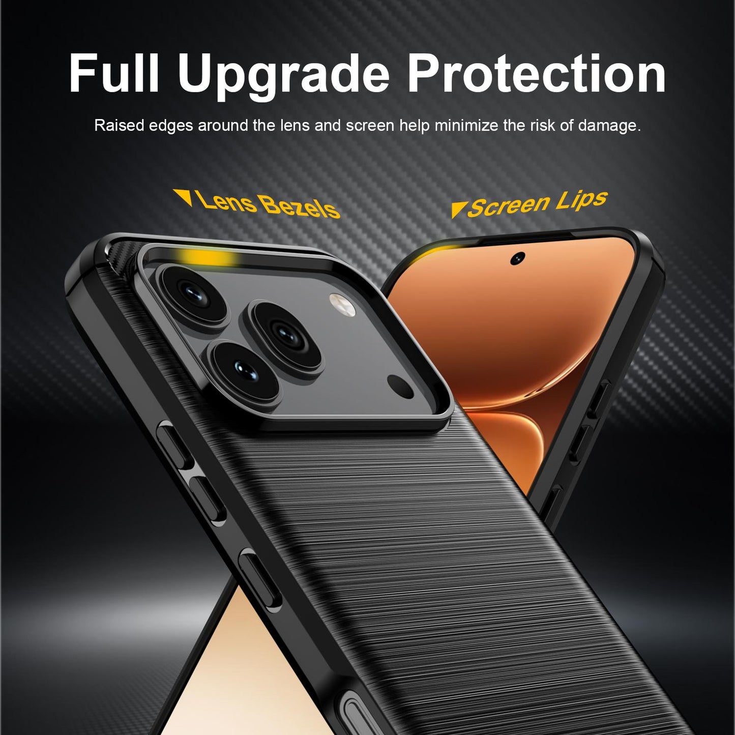 Honor 600 Global Carbon Fiber Brushed Texture TPU Protective Phone Case Shockproof Slim Cover