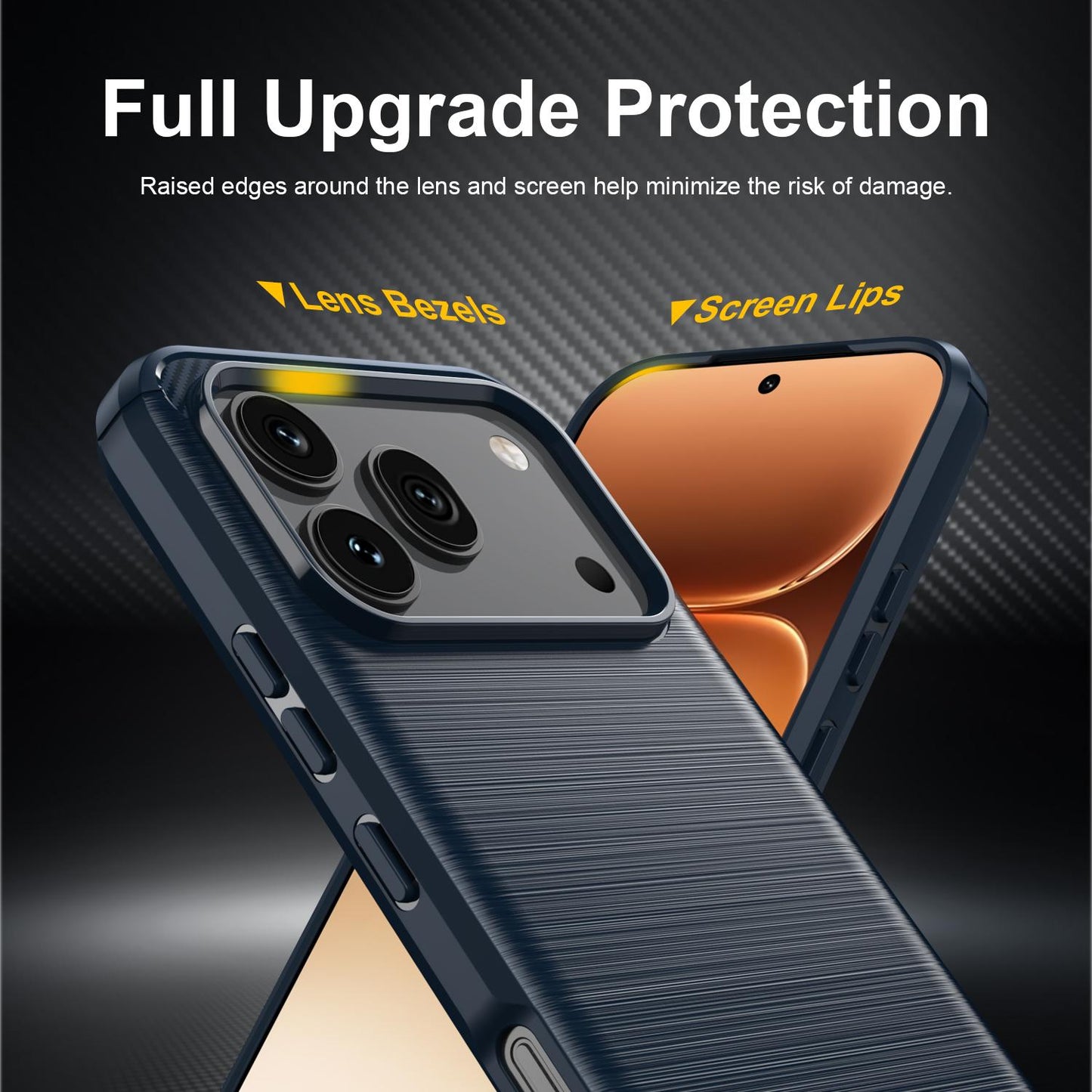 Honor 600 Global Carbon Fibre Brushed Texture TPU Protective Phone Case Shockproof Slim Cover