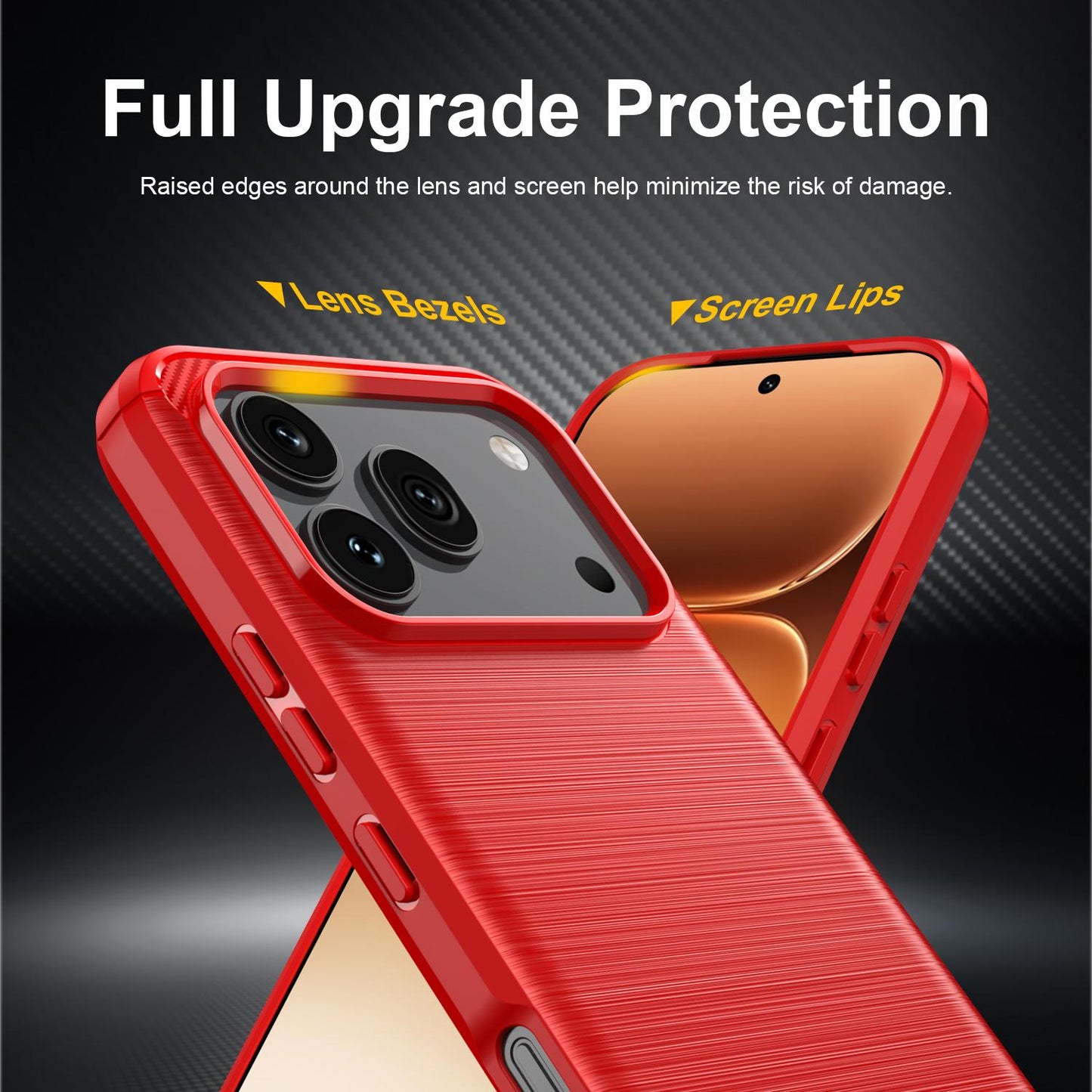 Honor 600 Global Carbon Fibre Brushed Texture TPU Protective Phone Case Shockproof Slim Cover
