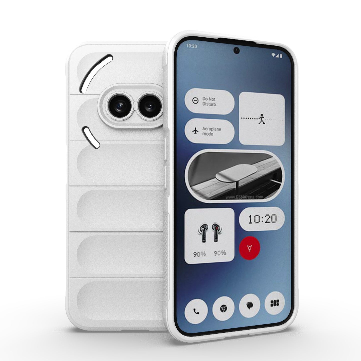 Nothing Phone 2A Shock Absorbent Magic Shield TPU + Flannel Phone Case, Featuring Ridged Drop Protection, Bright Colours & Easy Access