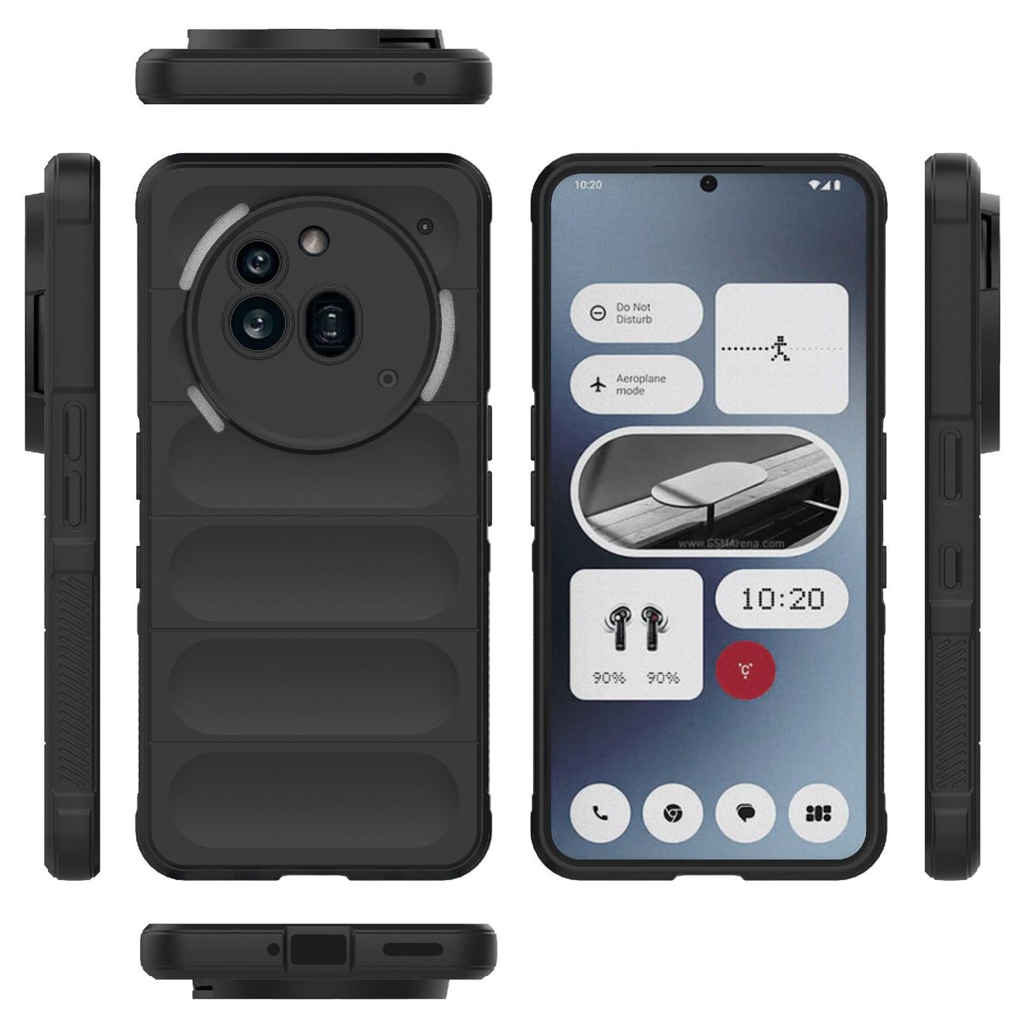 Nothing Phone 3a Pro Magic Shield TPU + Flannel Protective Phone Case Cover, Shockproof Scratch Resistant