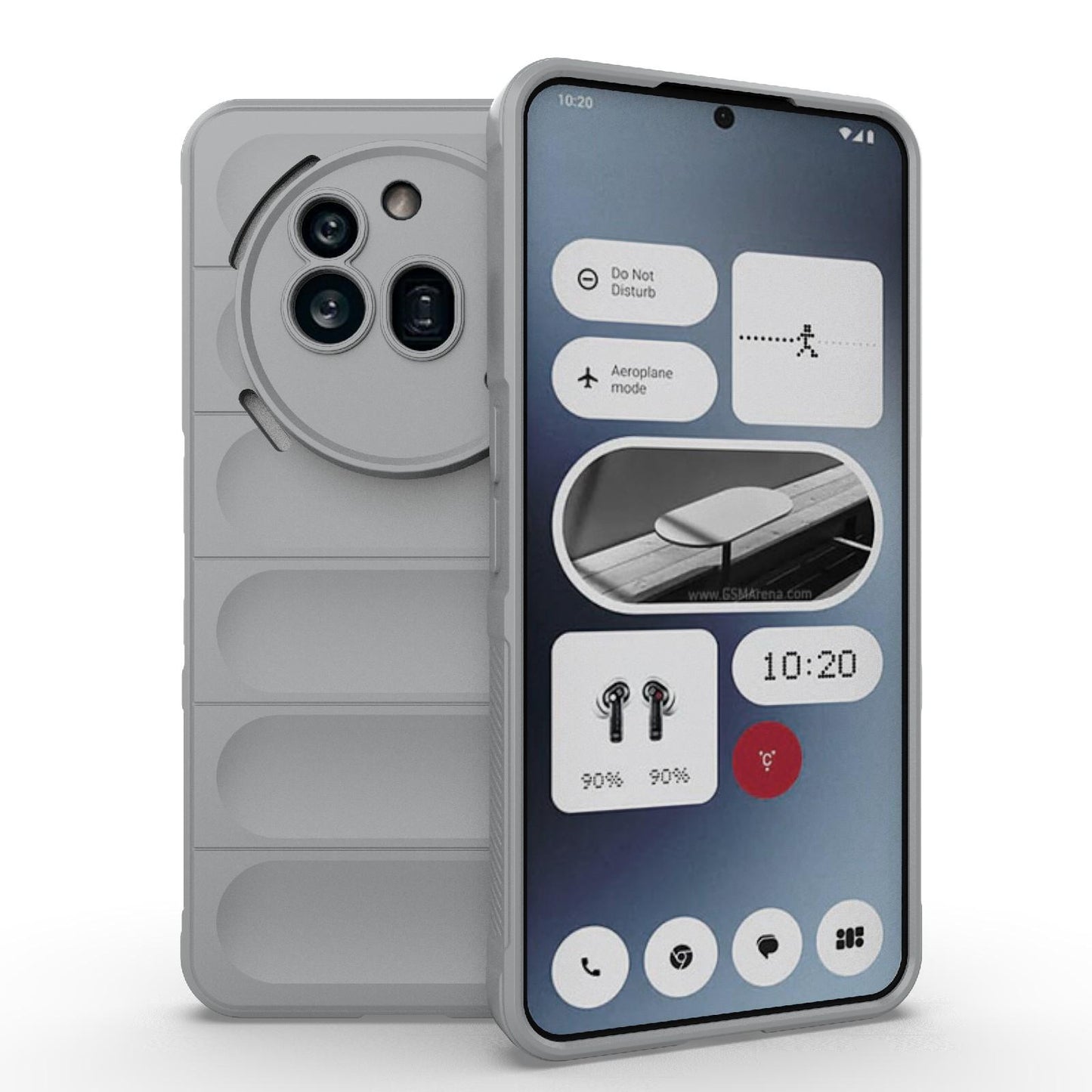 Nothing Phone 3a Pro Magic Shield TPU + Flannel Protective Phone Case Cover, Shockproof Scratch Resistant