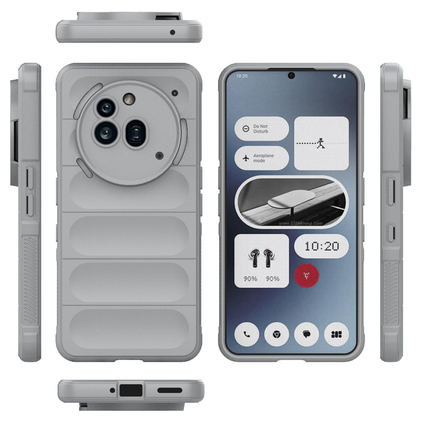 Nothing Phone 3a Pro Magic Shield TPU + Flannel Protective Phone Case Cover, Shockproof Scratch Resistant