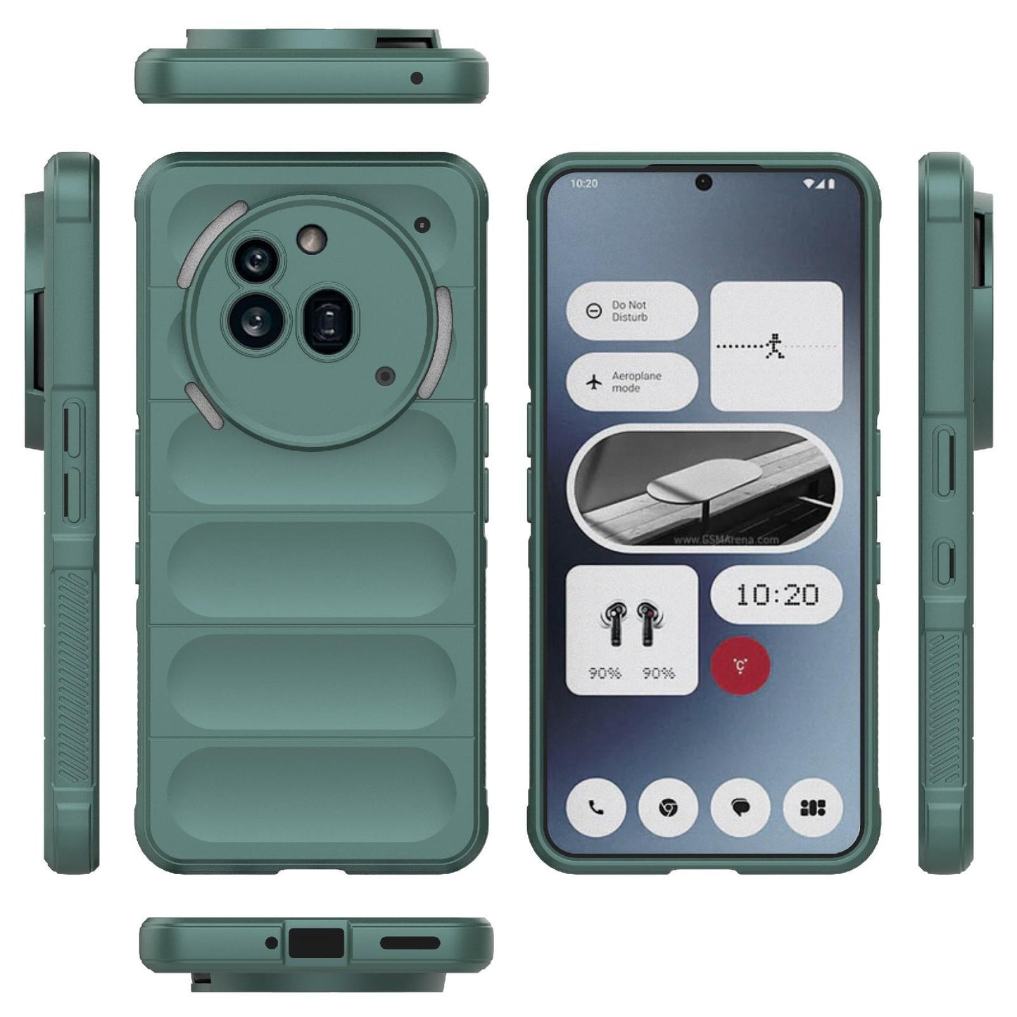 Nothing Phone 3a Pro Magic Shield TPU + Flannel Protective Phone Case Cover, Shockproof Scratch Resistant
