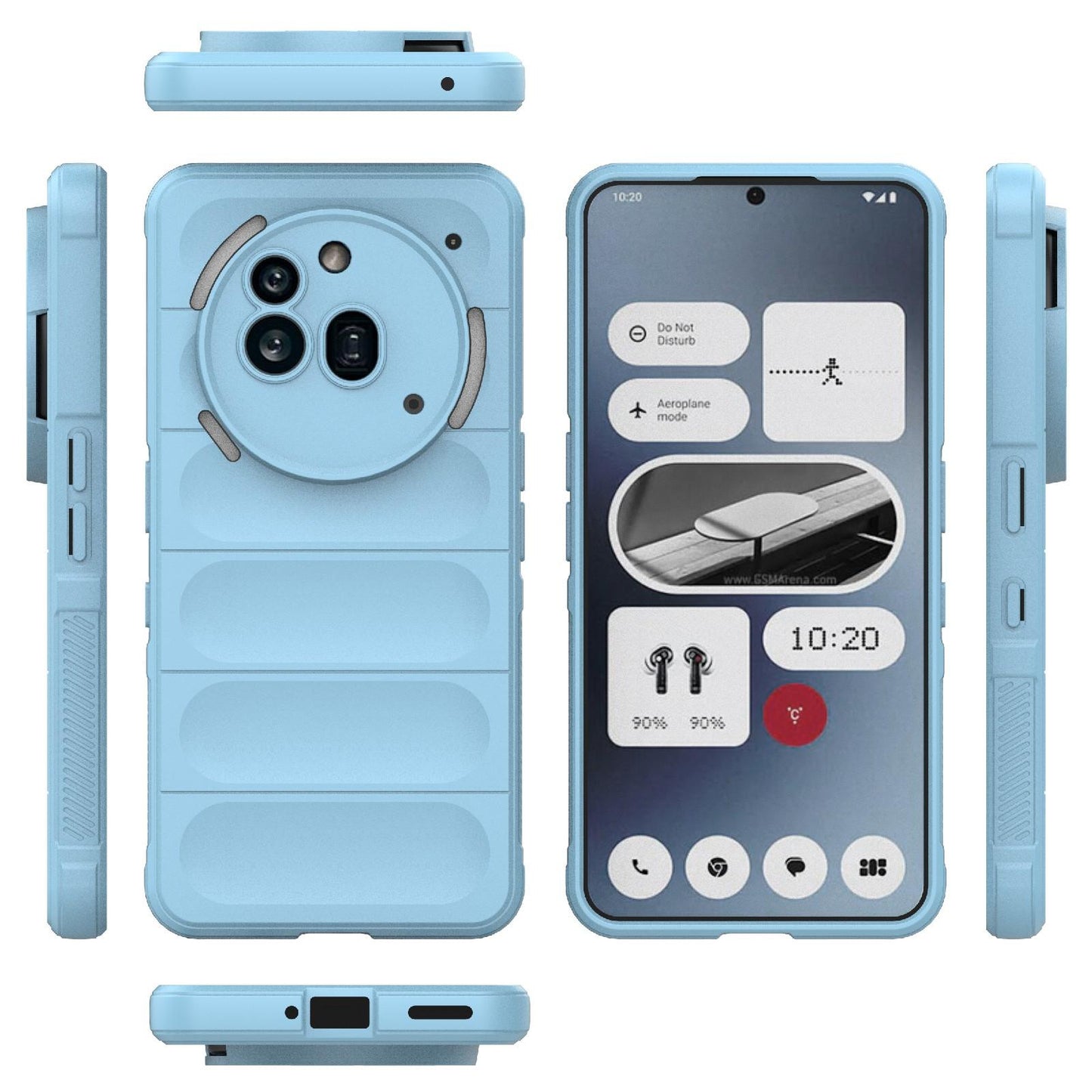 Nothing Phone 3a Pro Magic Shield TPU + Flannel Protective Phone Case Cover, Shockproof Scratch Resistant