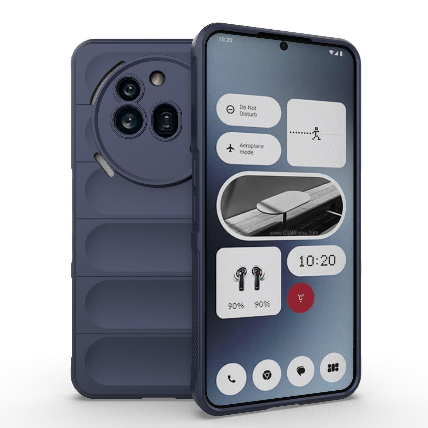 Nothing Phone 3a Pro Magic Shield TPU + Flannel Protective Phone Case Cover, Shockproof Scratch Resistant