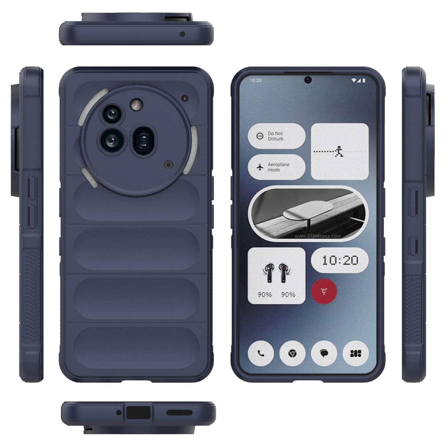 Nothing Phone 3a Pro Magic Shield TPU + Flannel Protective Phone Case Cover, Shockproof Scratch Resistant
