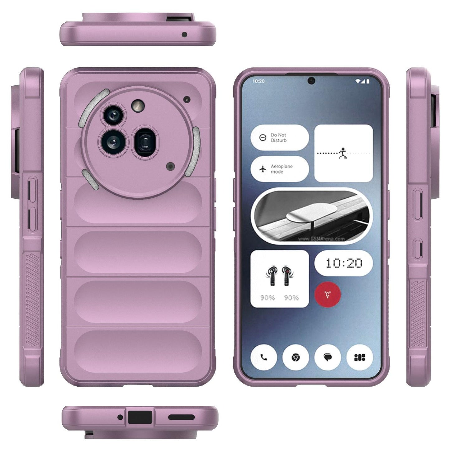 Nothing Phone 3a Pro Magic Shield TPU + Flannel Protective Phone Case Cover, Shockproof Scratch Resistant