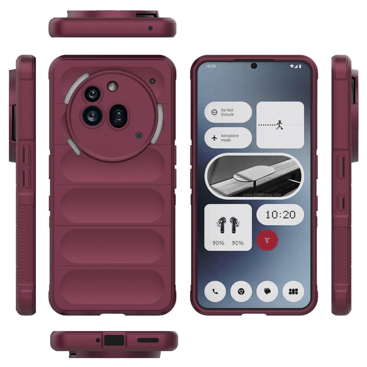 Nothing Phone 3a Pro Magic Shield TPU + Flannel Protective Phone Case Cover, Shockproof Scratch Resistant