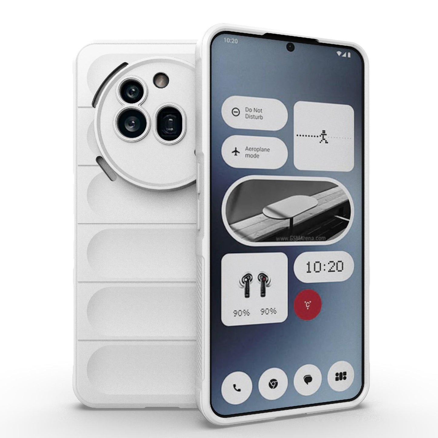 Nothing Phone 3a Pro Magic Shield TPU + Flannel Protective Phone Case Cover, Shockproof Scratch Resistant