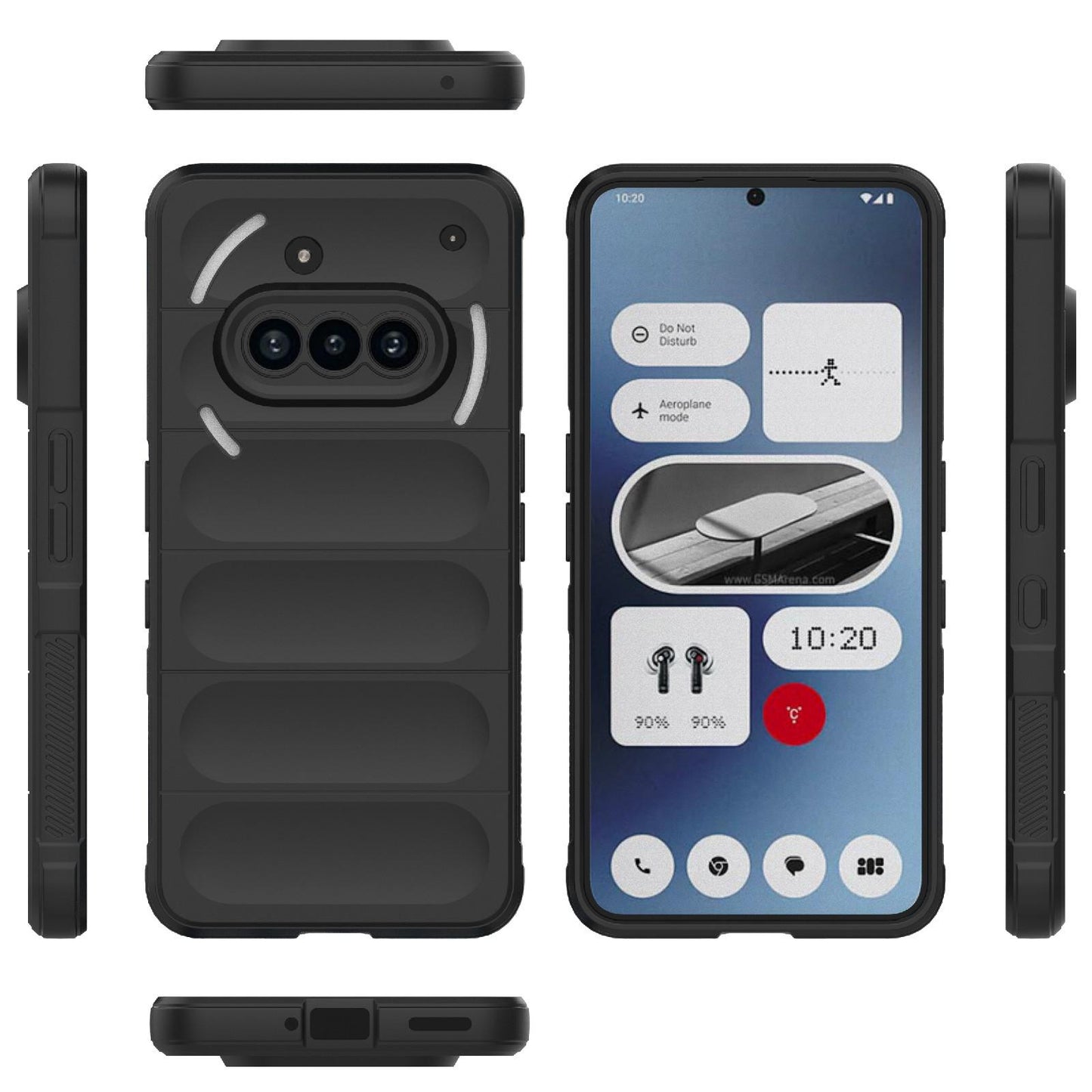 Nothing Phone 3a Magic Shield TPU + Flannel Protective Phone Case Cover, Shockproof Scratch Resistant