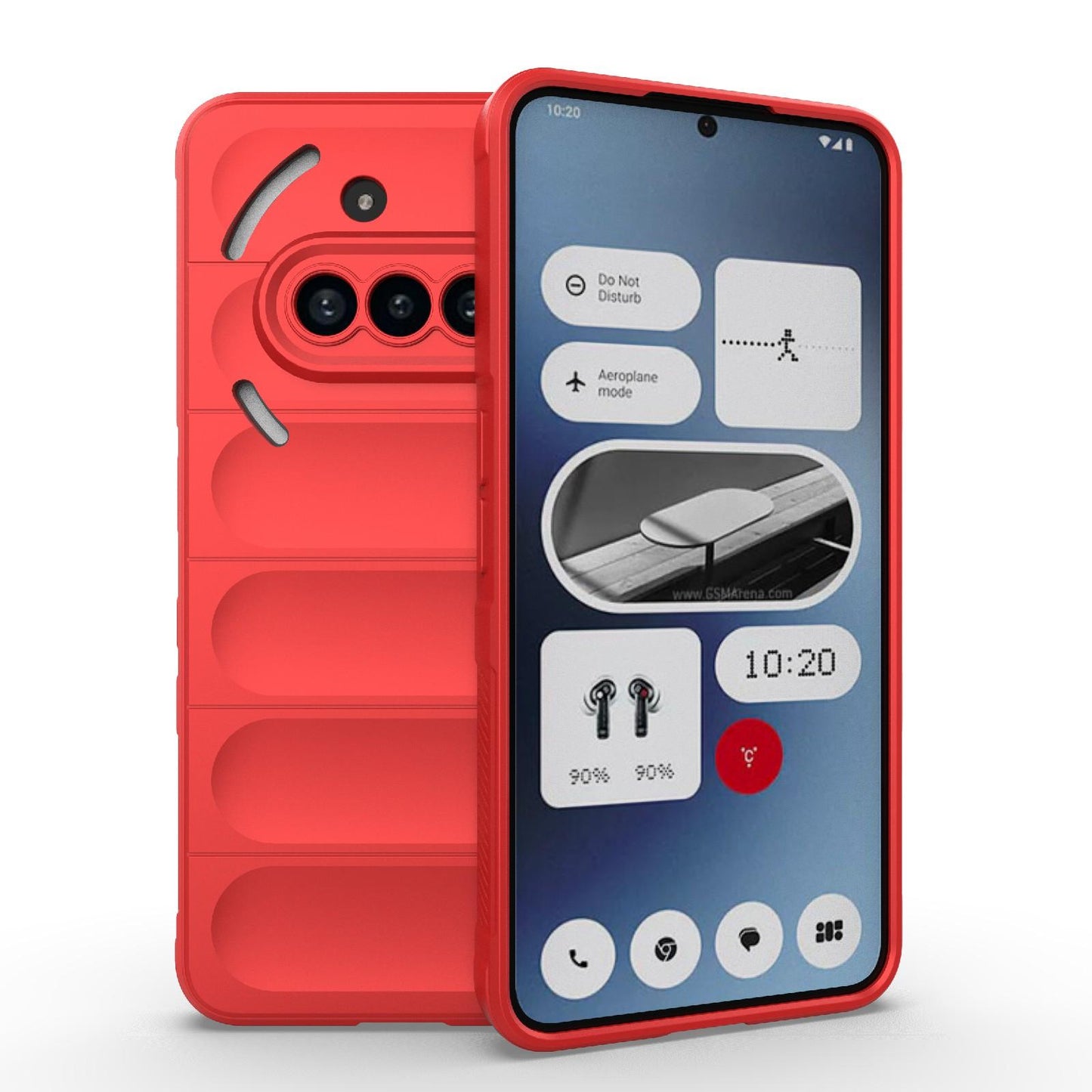 Nothing Phone 3a Magic Shield TPU + Flannel Protective Phone Case Cover, Shockproof Scratch Resistant