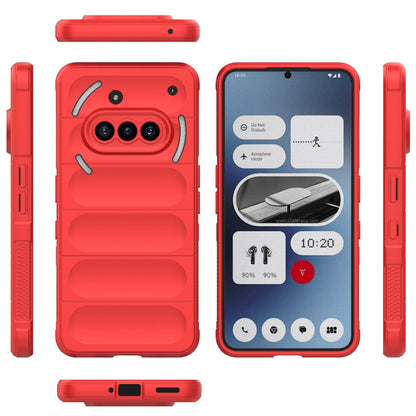 Nothing Phone 3a Magic Shield TPU + Flannel Protective Phone Case Cover, Shockproof Scratch Resistant