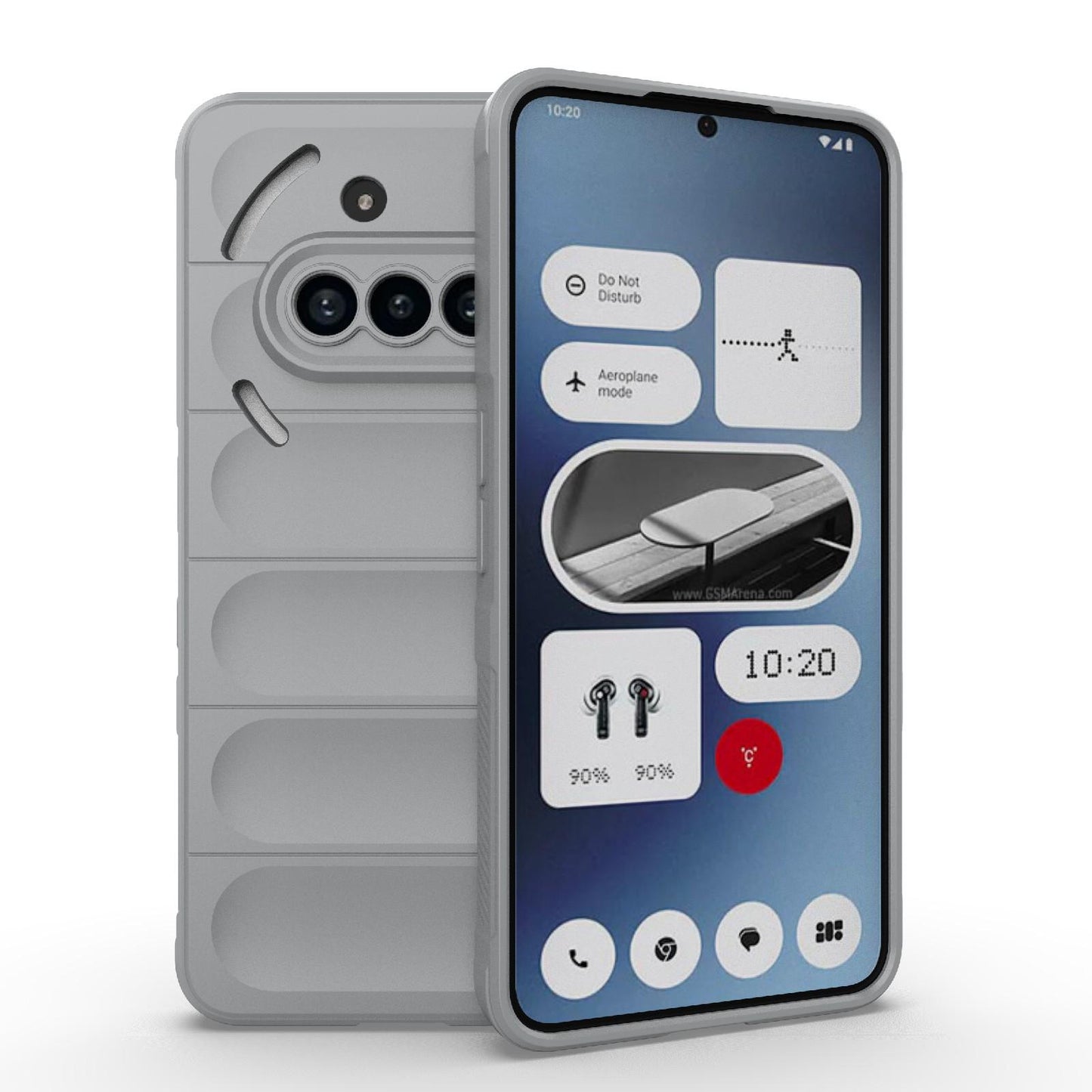 Nothing Phone 3a Magic Shield TPU + Flannel Protective Phone Case Cover, Shockproof Scratch Resistant