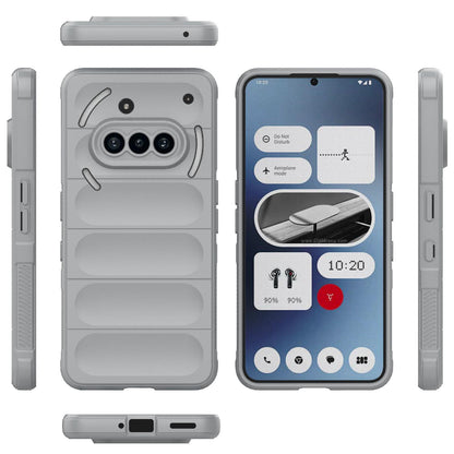 Nothing Phone 3a Magic Shield TPU + Flannel Protective Phone Case Cover, Shockproof Scratch Resistant