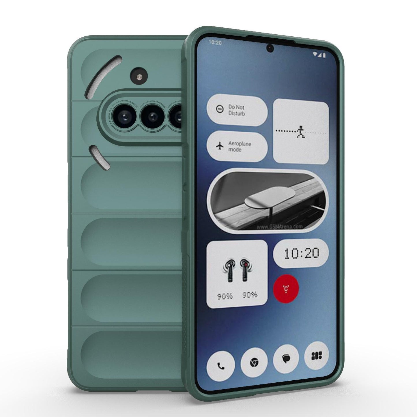 Nothing Phone 3a Magic Shield TPU + Flannel Protective Phone Case Cover, Shockproof Scratch Resistant