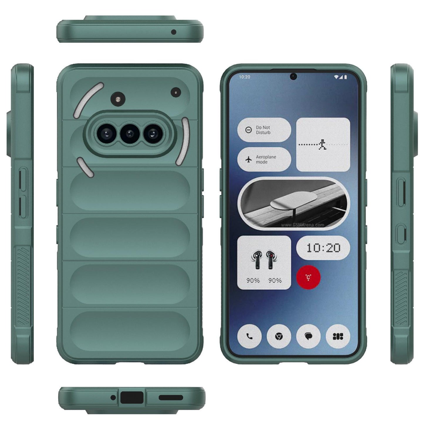 Nothing Phone 3a Magic Shield TPU + Flannel Protective Phone Case Cover, Shockproof Scratch Resistant