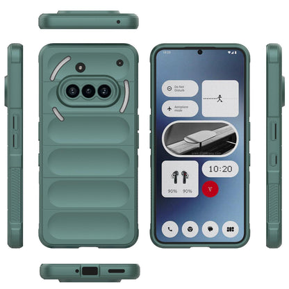 Nothing Phone 3a Magic Shield TPU + Flannel Protective Phone Case Cover, Shockproof Scratch Resistant