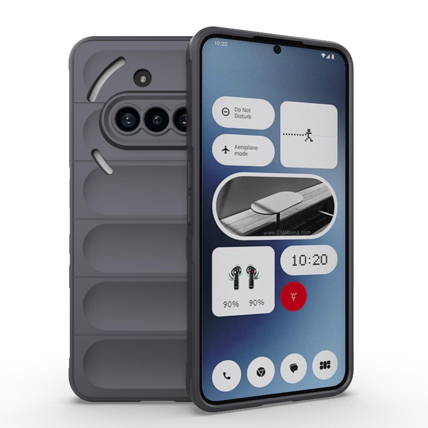 Nothing Phone 3a Magic Shield TPU + Flannel Protective Phone Case Cover, Shockproof Scratch Resistant
