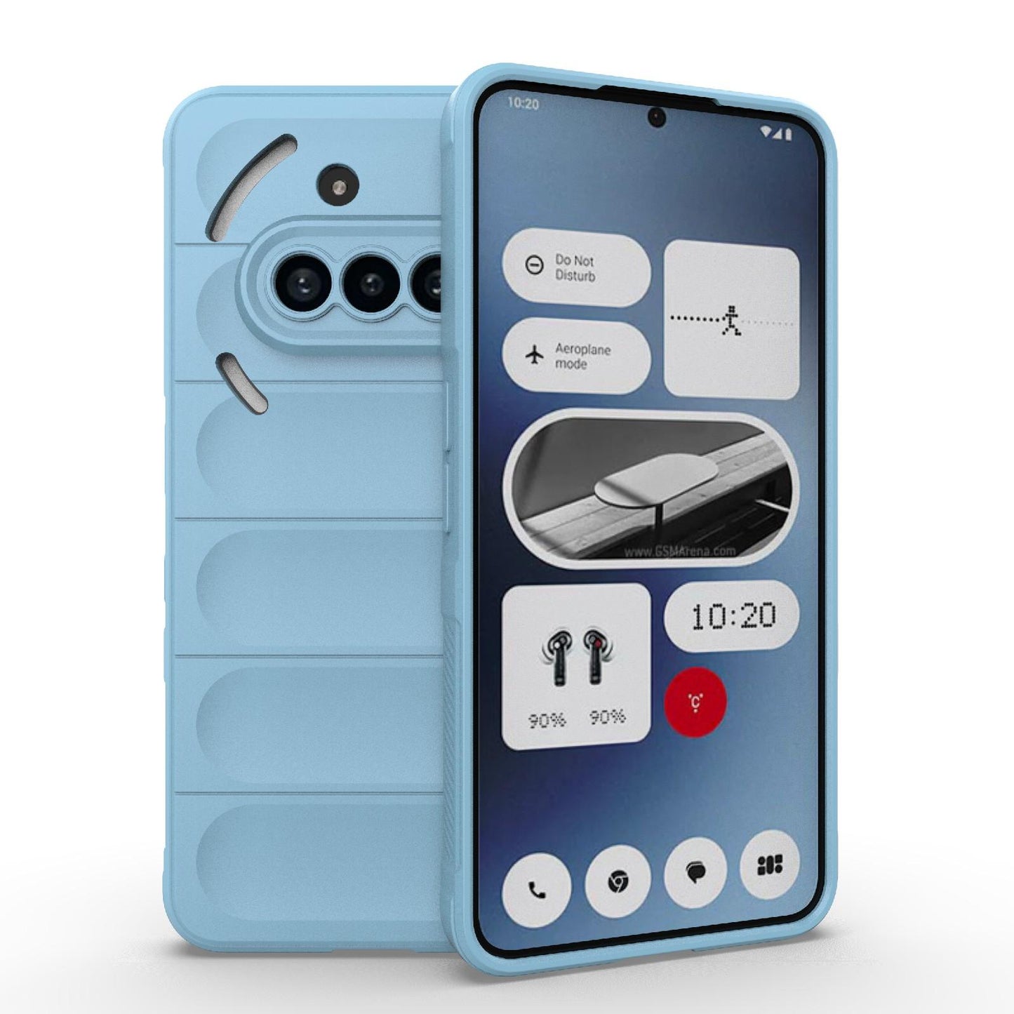 Nothing Phone 3a Magic Shield TPU + Flannel Protective Phone Case Cover, Shockproof Scratch Resistant