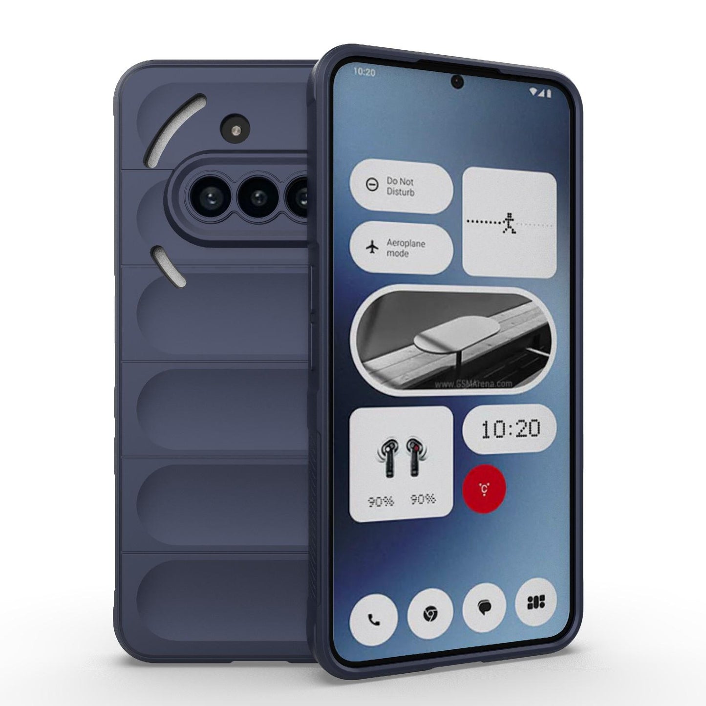Nothing Phone 3a Magic Shield TPU + Flannel Protective Phone Case Cover, Shockproof Scratch Resistant