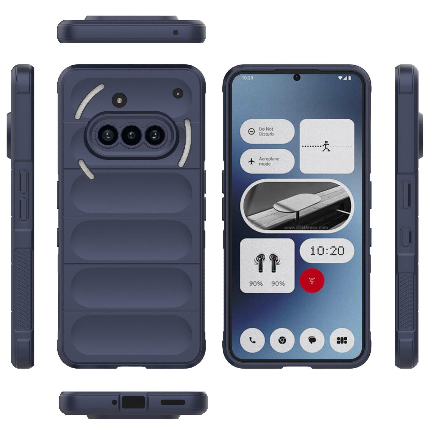 Nothing Phone 3a Magic Shield TPU + Flannel Protective Phone Case Cover, Shockproof Scratch Resistant