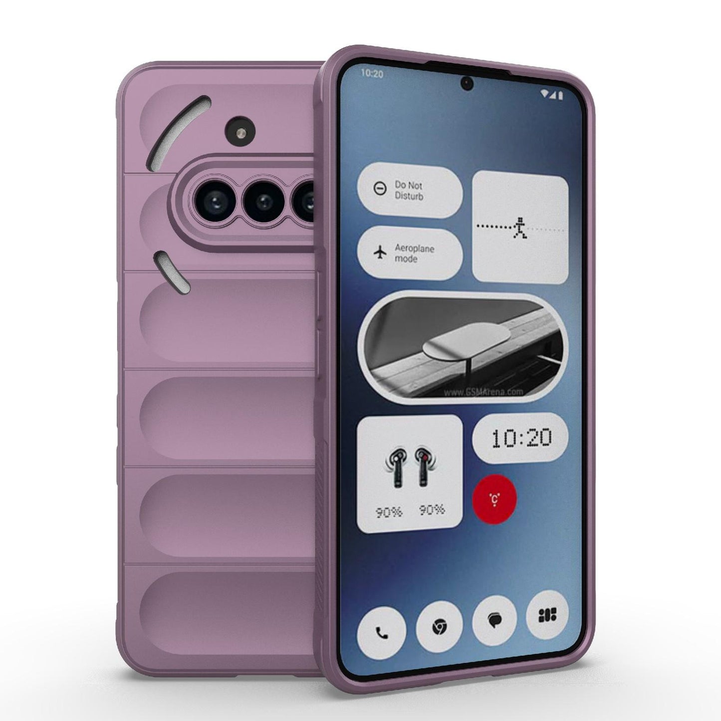 Nothing Phone 3a Magic Shield TPU + Flannel Protective Phone Case Cover, Shockproof Scratch Resistant
