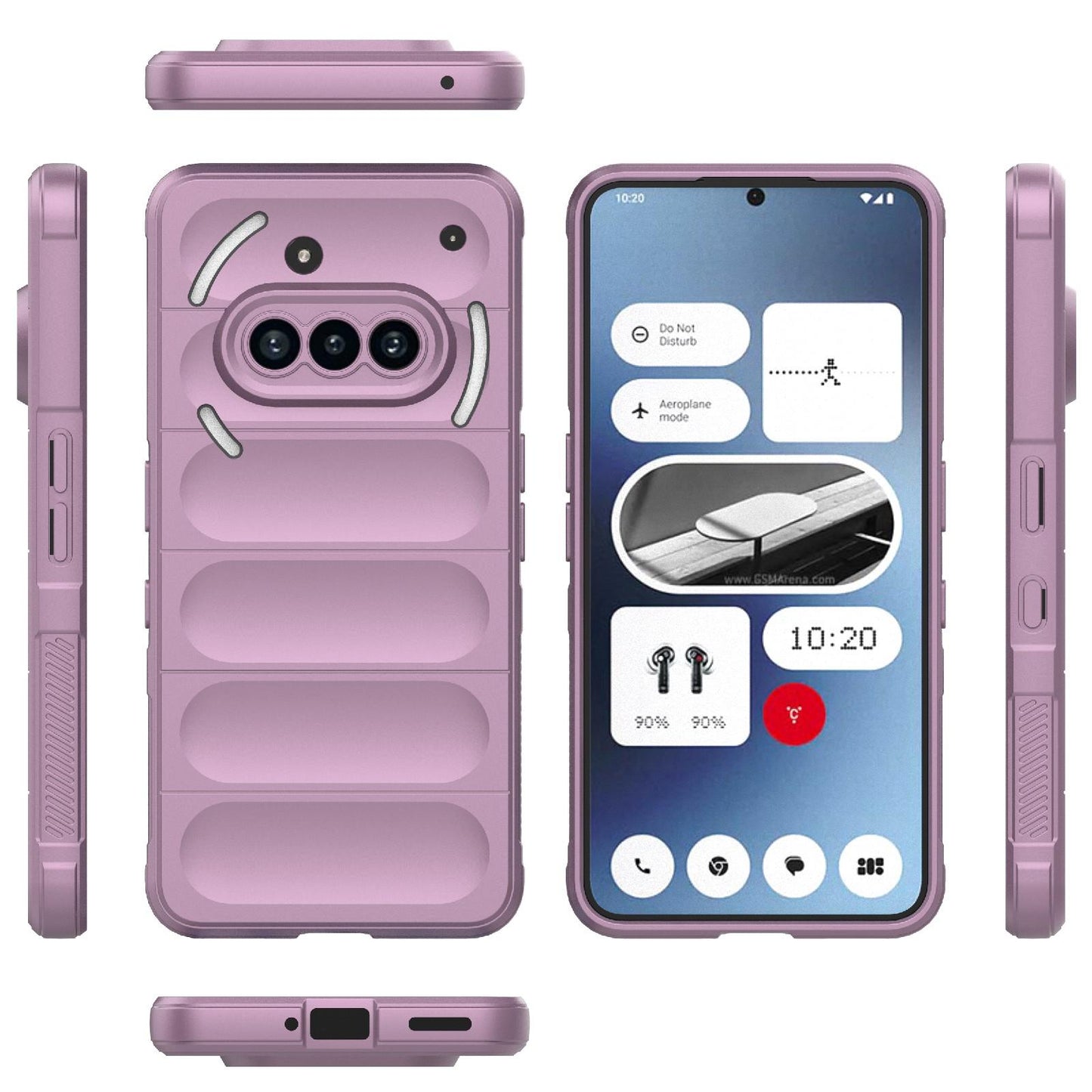 Nothing Phone 3a Magic Shield TPU + Flannel Protective Phone Case Cover, Shockproof Scratch Resistant
