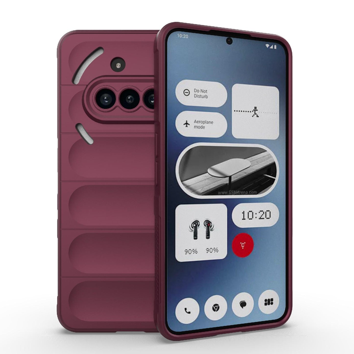 Nothing Phone 3a Magic Shield TPU + Flannel Protective Phone Case Cover, Shockproof Scratch Resistant