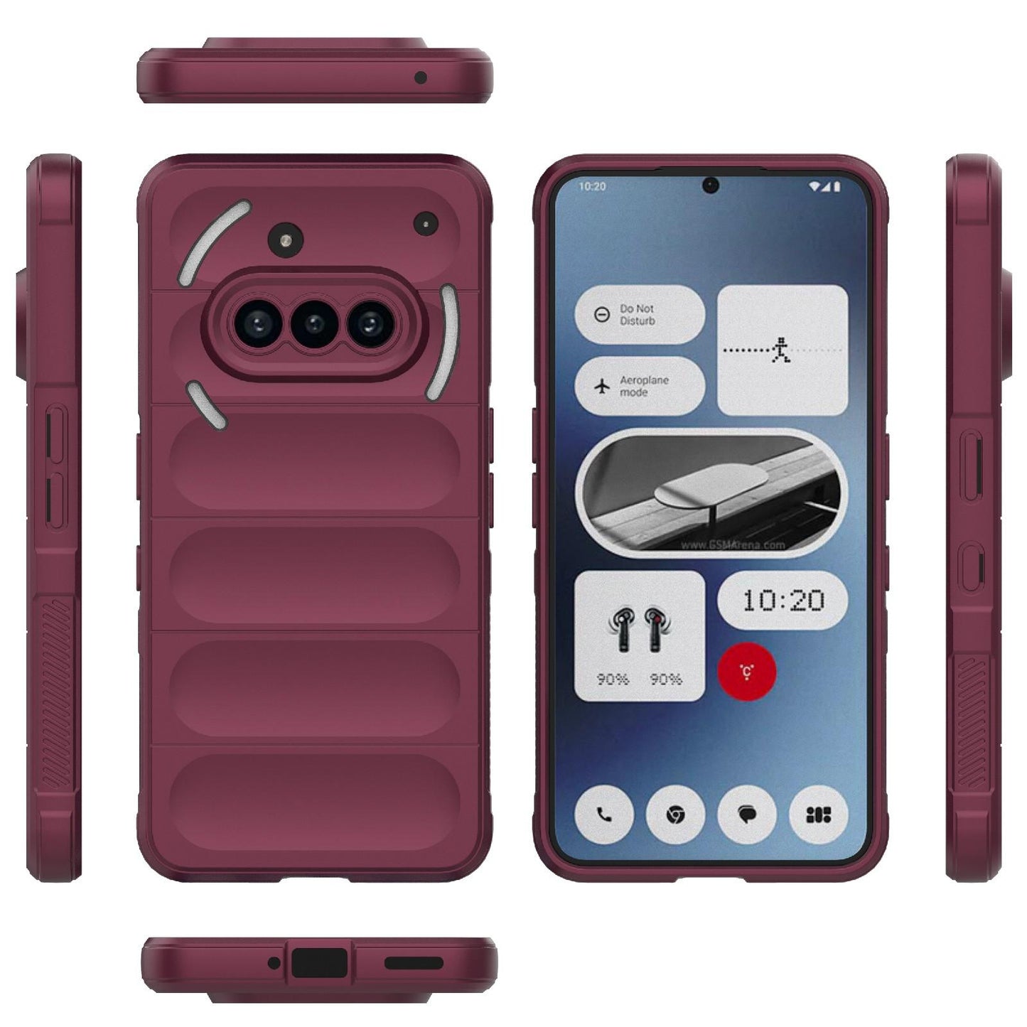 Nothing Phone 3a Magic Shield TPU + Flannel Protective Phone Case Cover, Shockproof Scratch Resistant