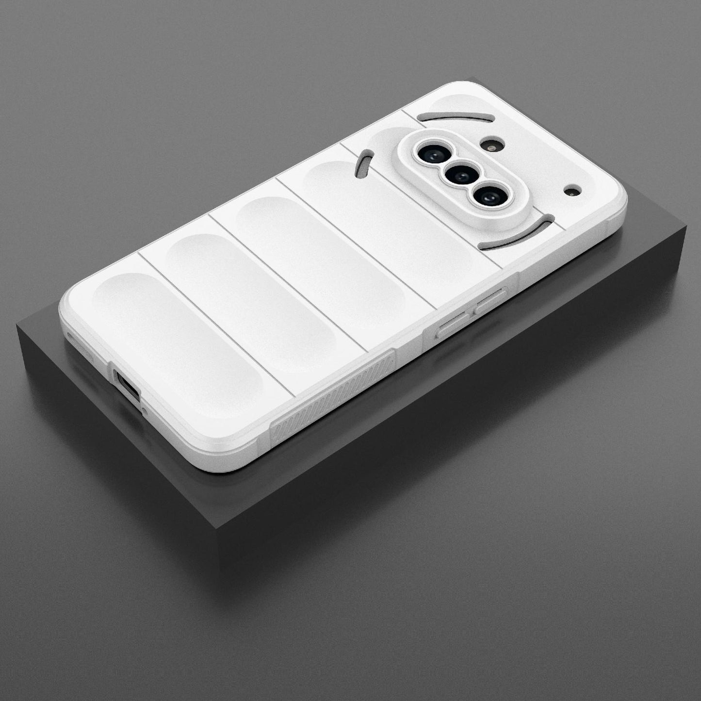 Nothing Phone 3a Magic Shield TPU + Flannel Protective Phone Case Cover, Shockproof Scratch Resistant