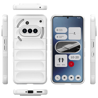 Nothing Phone 3a Magic Shield TPU + Flannel Protective Phone Case Cover, Shockproof Scratch Resistant