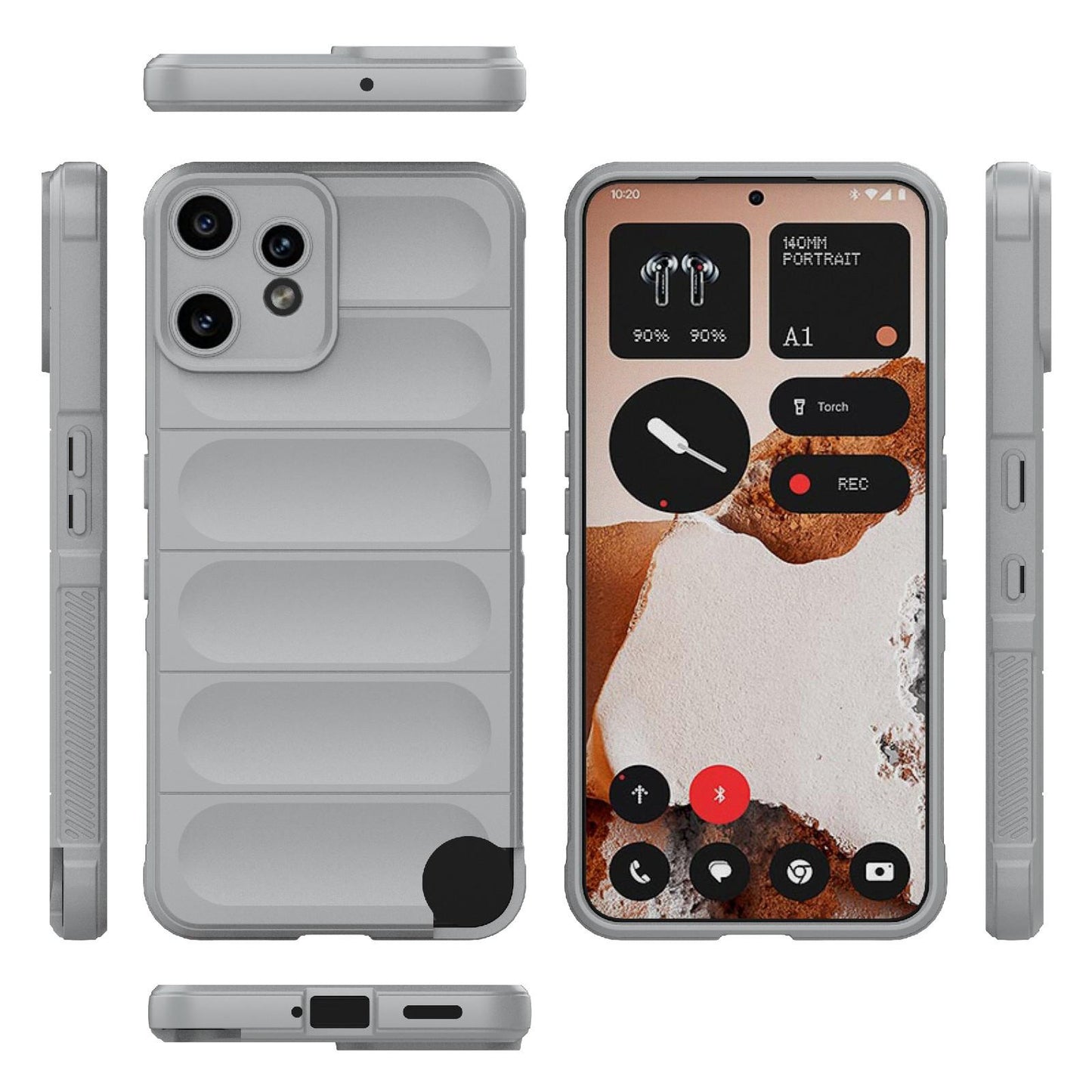 Nothing CMF Phone 2 Pro 5G Magic Shield TPU + Flannel Protective Phone Case Cover, Shockproof Scratch Resistant