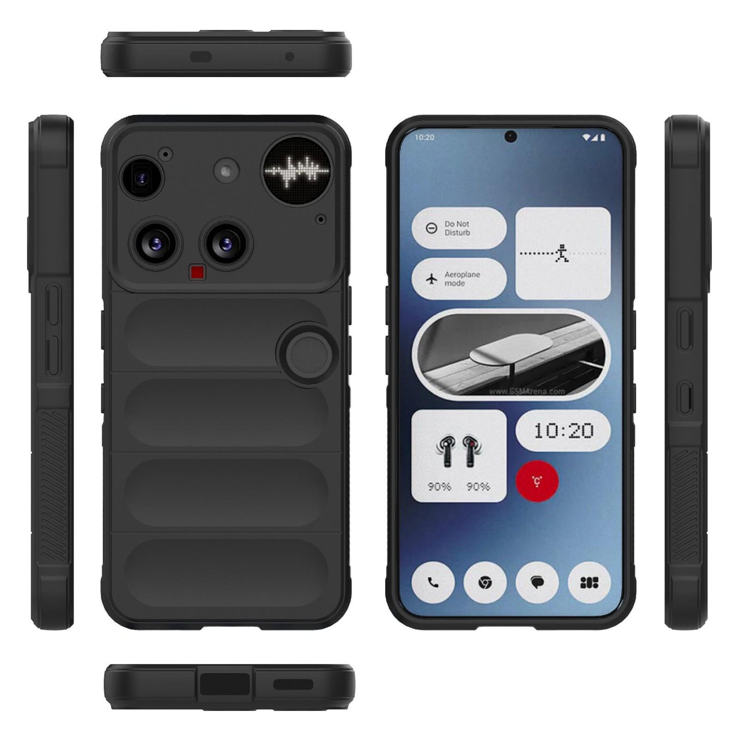 Nothing Phone 3 Magic Shield TPU + Flannel Protective Phone Case Cover, Shockproof Scratch Resistant