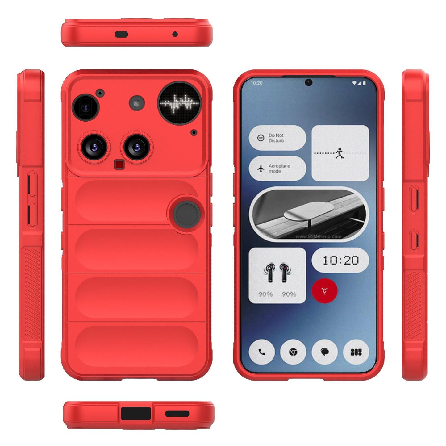 Nothing Phone 3 Magic Shield TPU + Flannel Protective Phone Case Cover, Shockproof Scratch Resistant