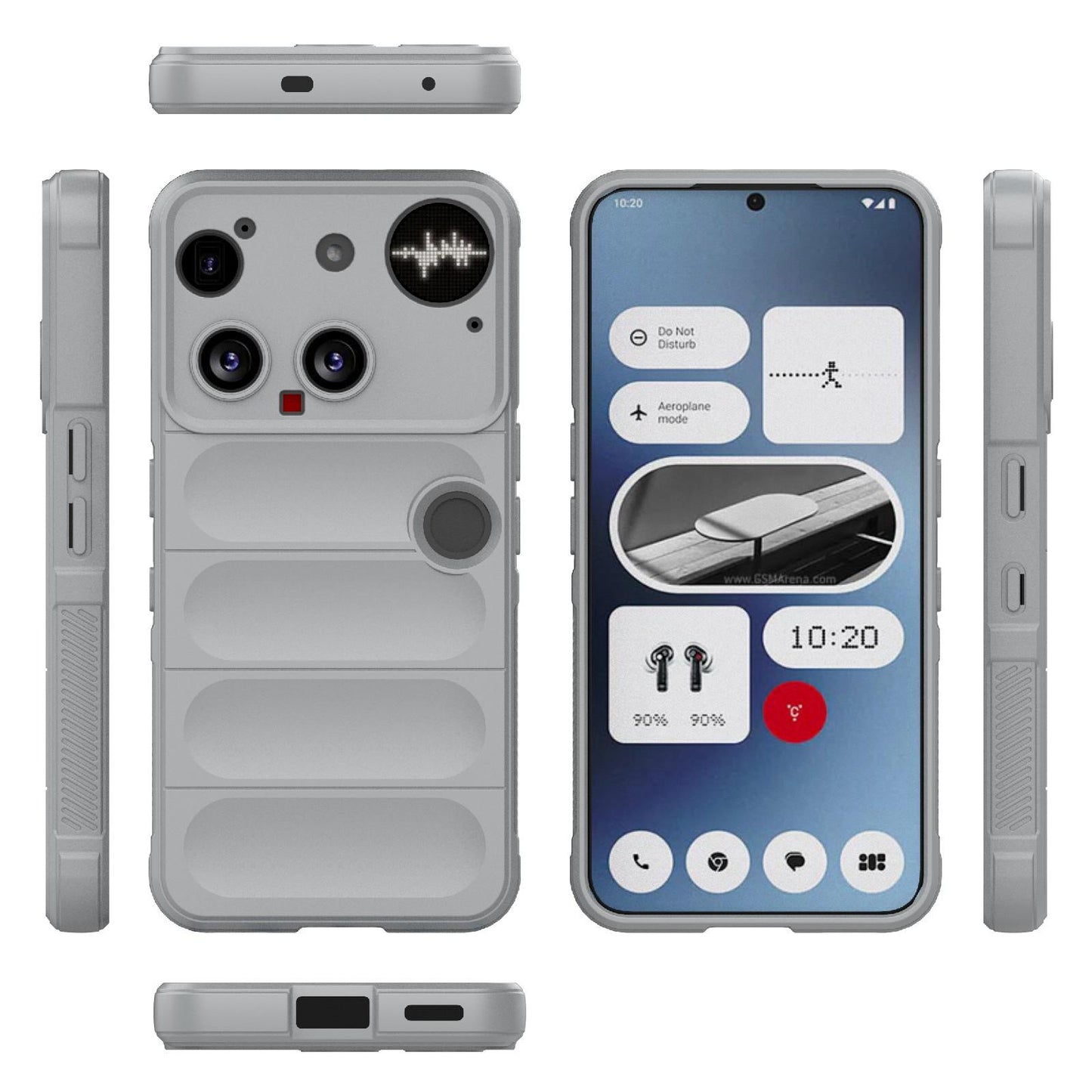 Nothing Phone 3 Magic Shield TPU + Flannel Protective Phone Case Cover, Shockproof Scratch Resistant